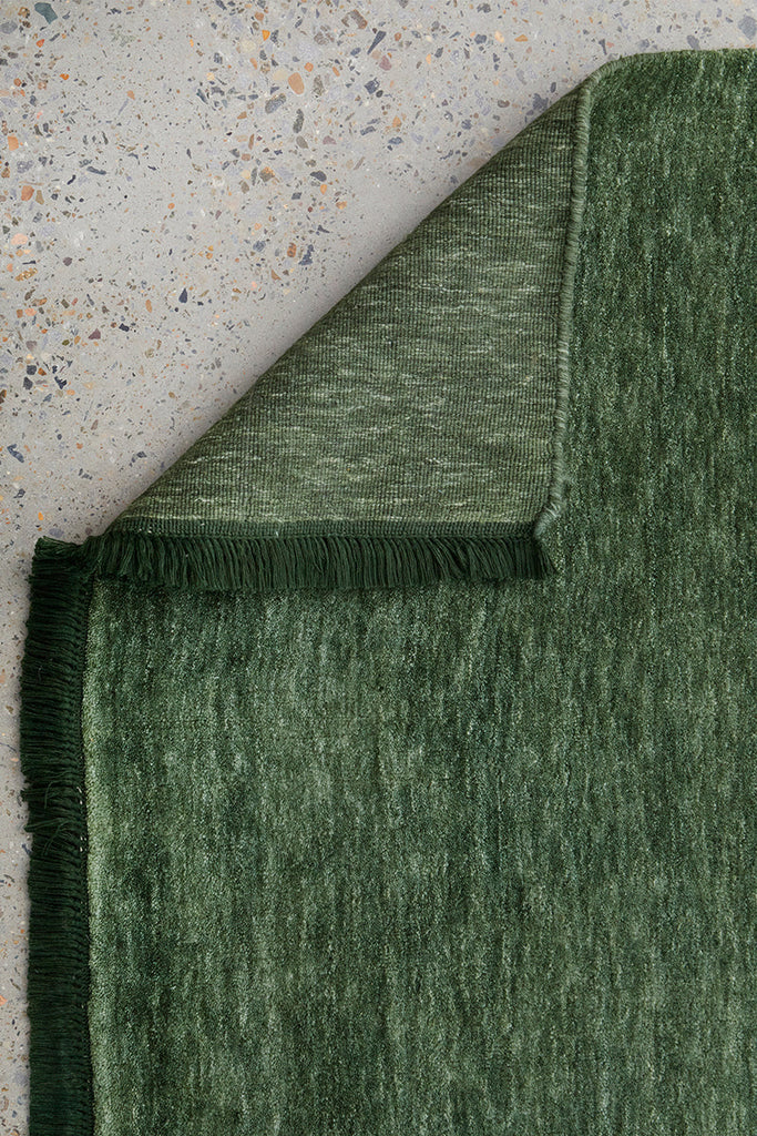 Conscious Loom Kinship Forest Green Runner Rug