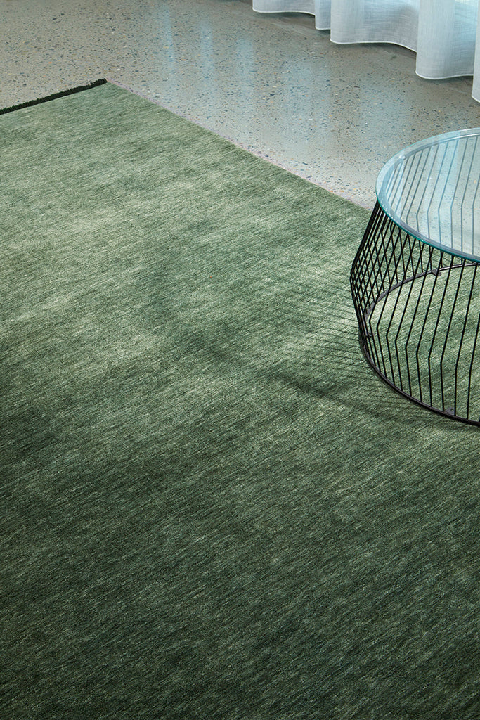 Conscious Loom Kinship Forest Green Rug