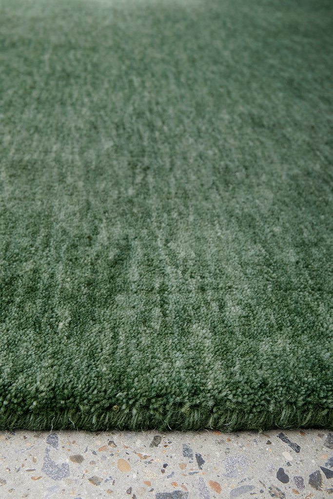 Conscious Loom Kinship Forest Green Rug