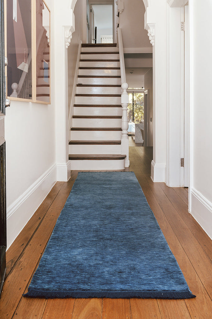 Conscious Loom Kinship Navy Runner Rug