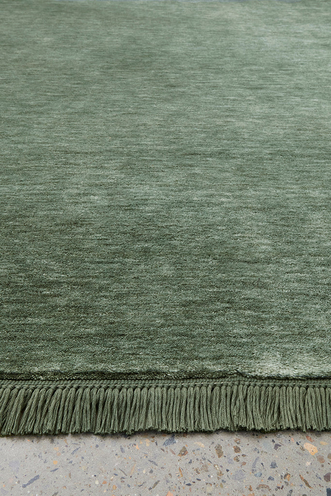 Conscious Loom Kinship Sage Green Runner Rug