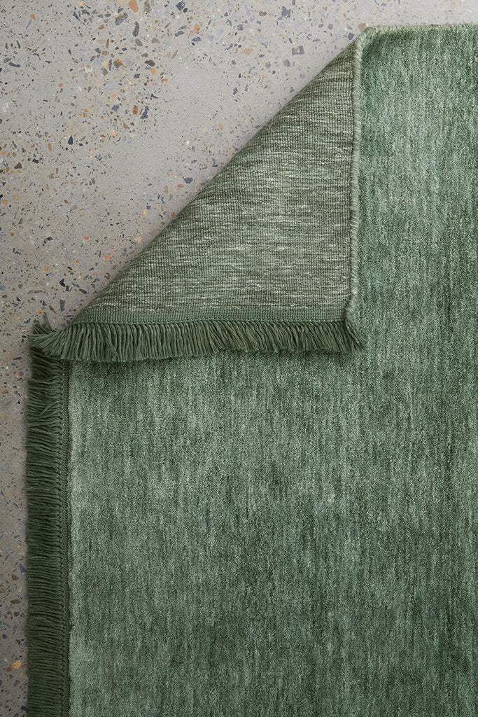 Conscious Loom Kinship Sage Green Runner Rug