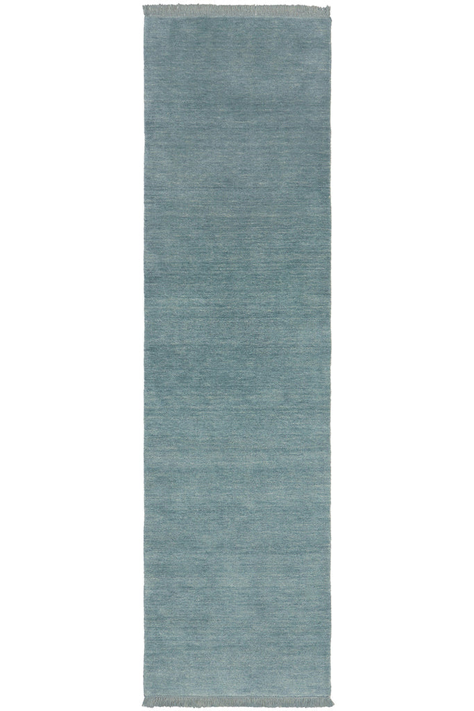 Conscious Loom Kinship Sky Blue Runner Rug