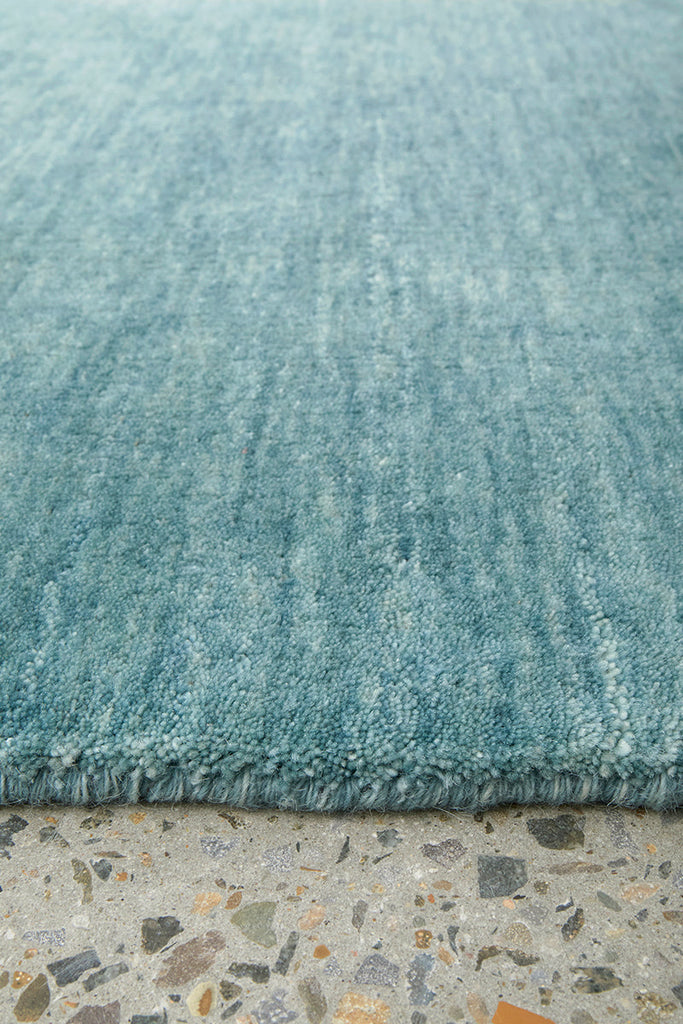 Conscious Loom Kinship Sky Blue Rug