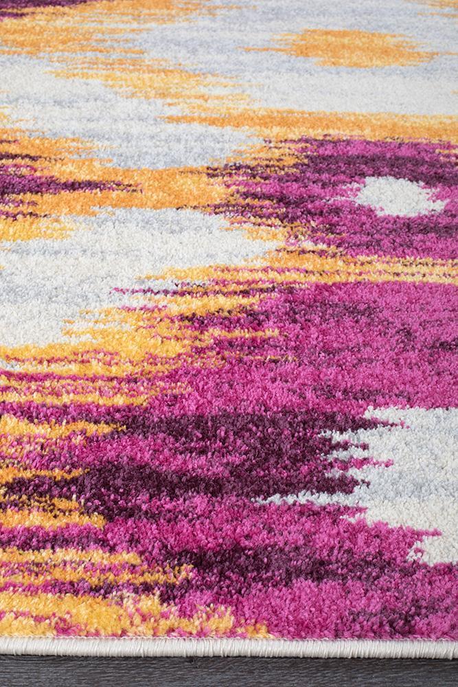 Dimensions Divinity Burst Aubergine Modern Rug