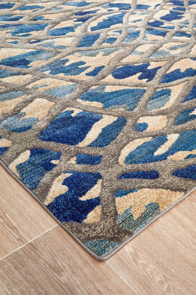 Dreamscape Ropes Modern Blue Rug