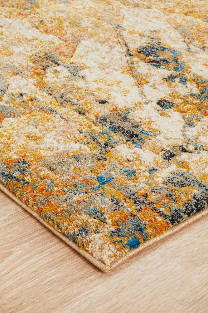 Dreamscape Tribute Modern Rust Runner Rug