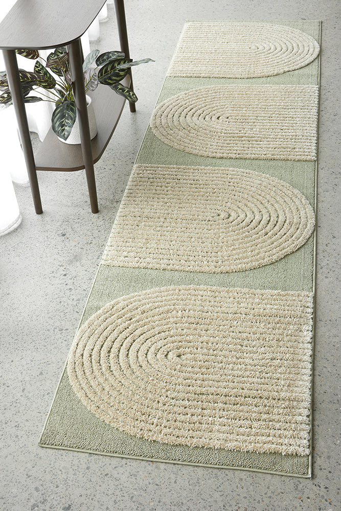 Envy Abbey Green Runner Rug