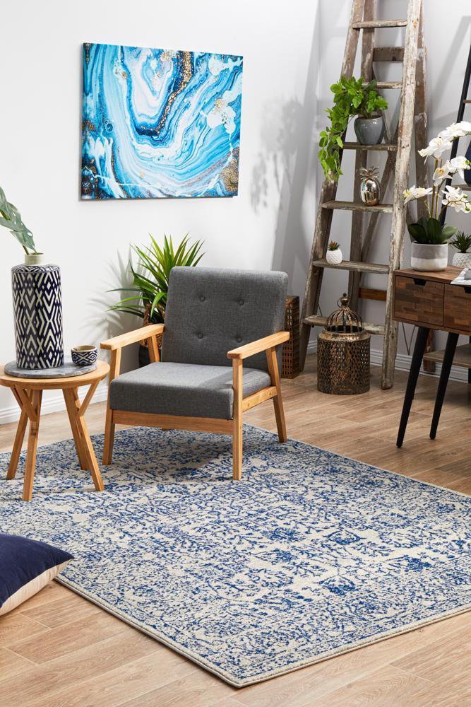 Evoke Frost Blue Transitional Rug