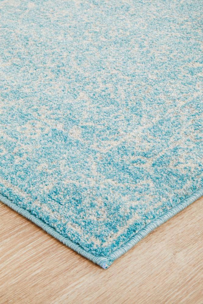 Evoke Depth Blue Transitional Runner Rug