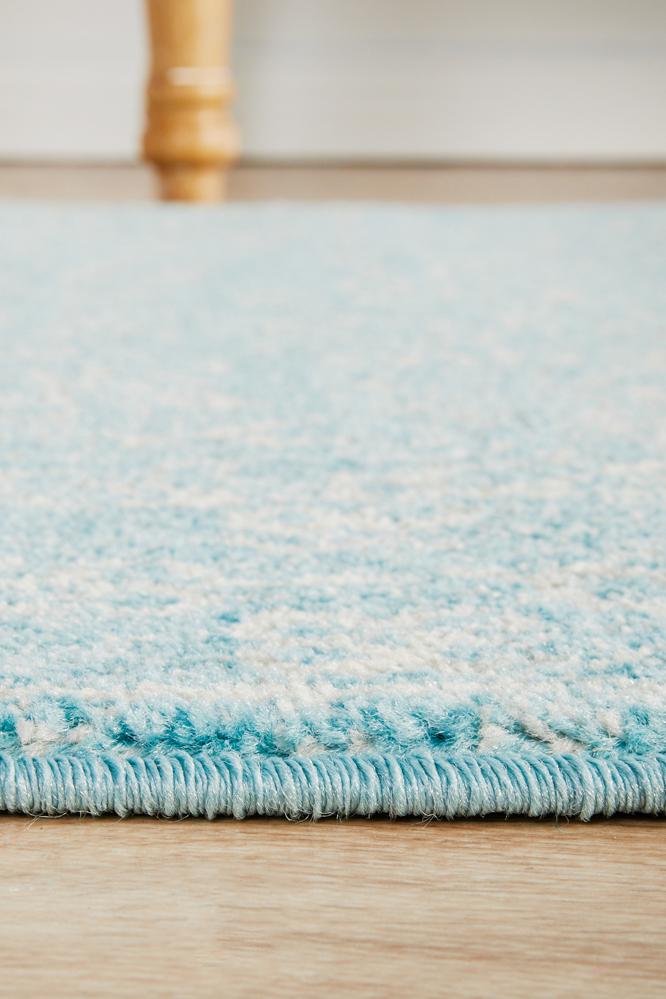 Evoke Depth Blue Transitional Runner Rug