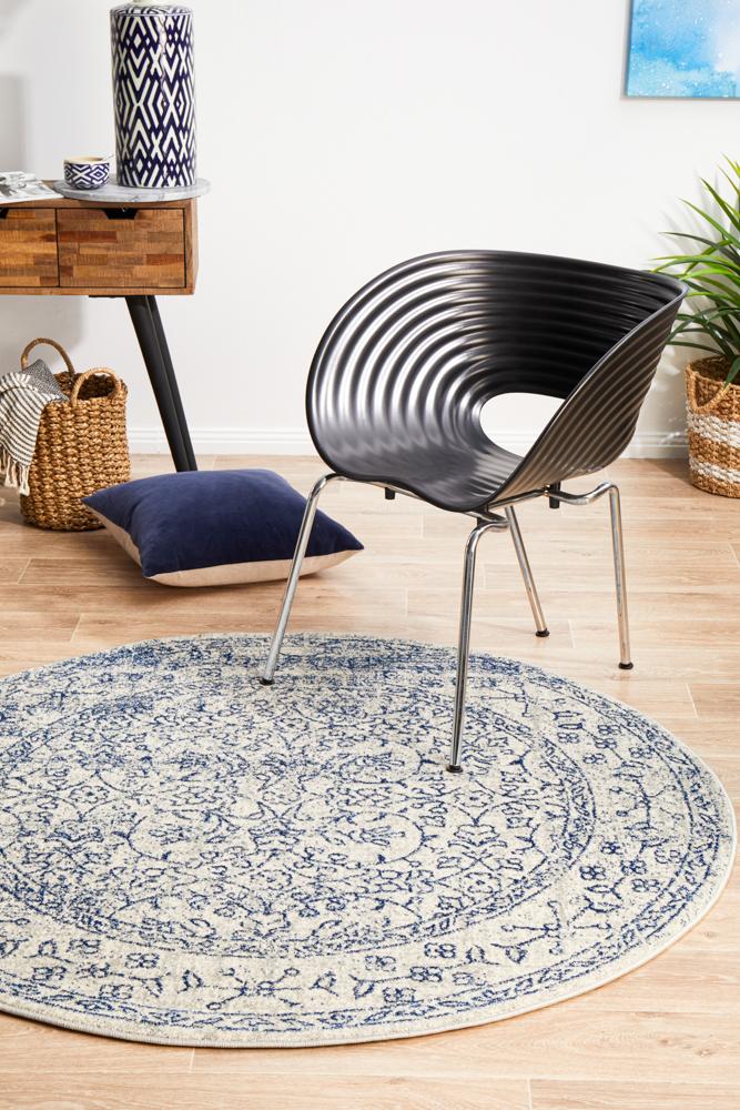 Evoke Whisper White Transitional Round Rug