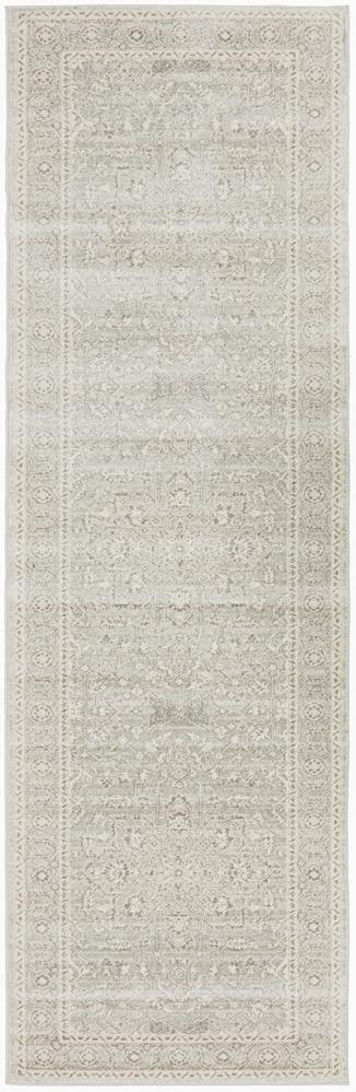 Evoke Silver Flower Transitional Runner Rug