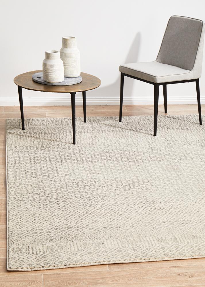 Evoke Diamond Grey Transitional Rug