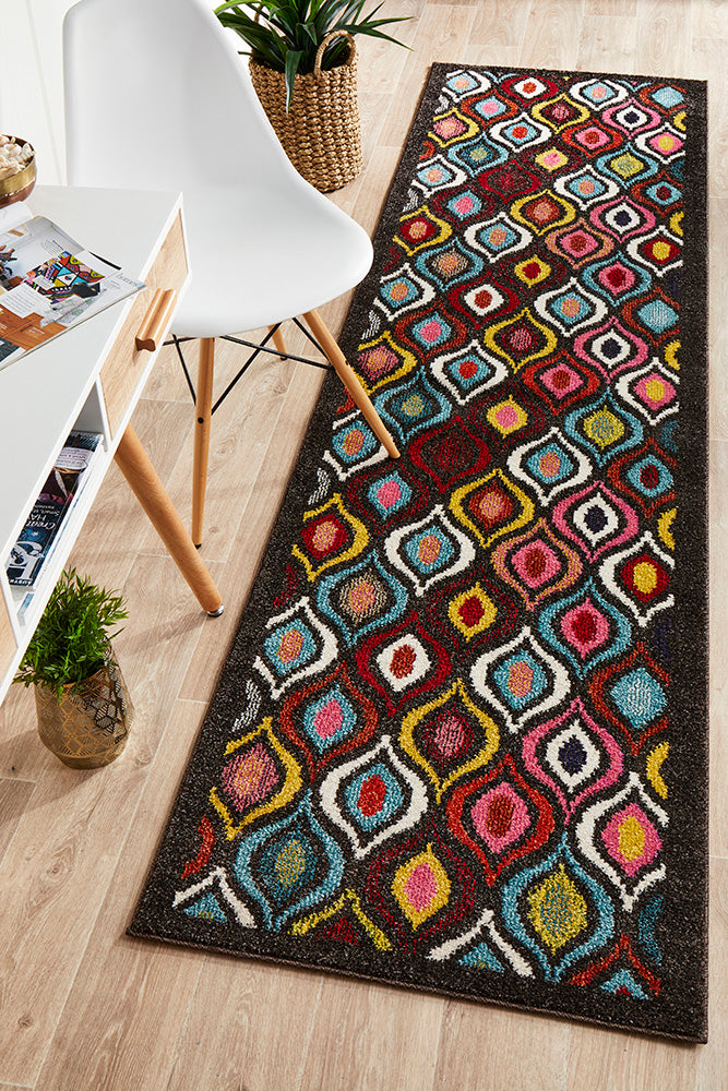 Gemini Modern 506 Multi Coloured Runner Rug