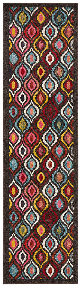 Gemini Modern 506 Multi Coloured Runner Rug