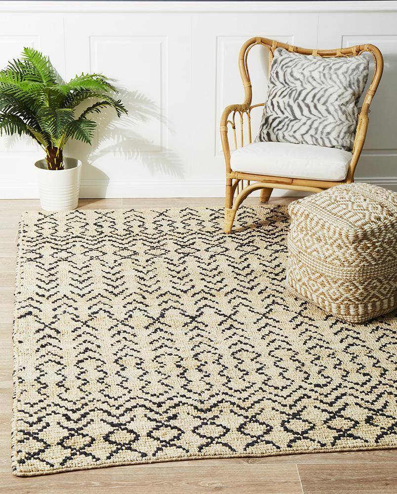 Kenya Elki Hand Woven Tribal Jute Rug