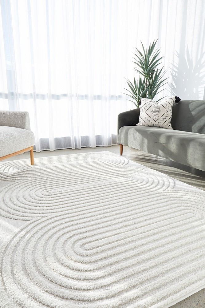 Lotus Carl White Rug