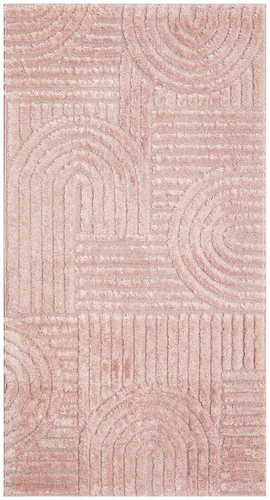 Marigold Jooji Curve Abstract Pink Rug