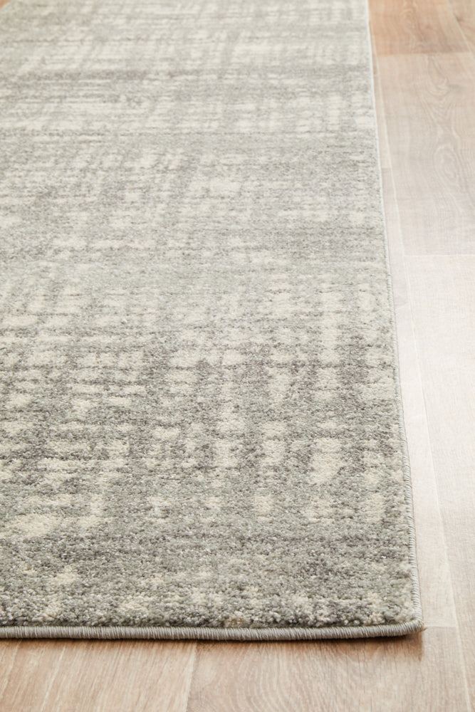 Mirage Ashley Abstract Modern Silver Grey Runner Rug