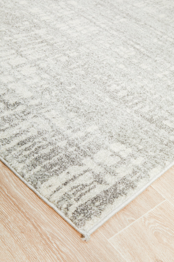 Mirage Ashley Abstract Modern Silver Grey Rug