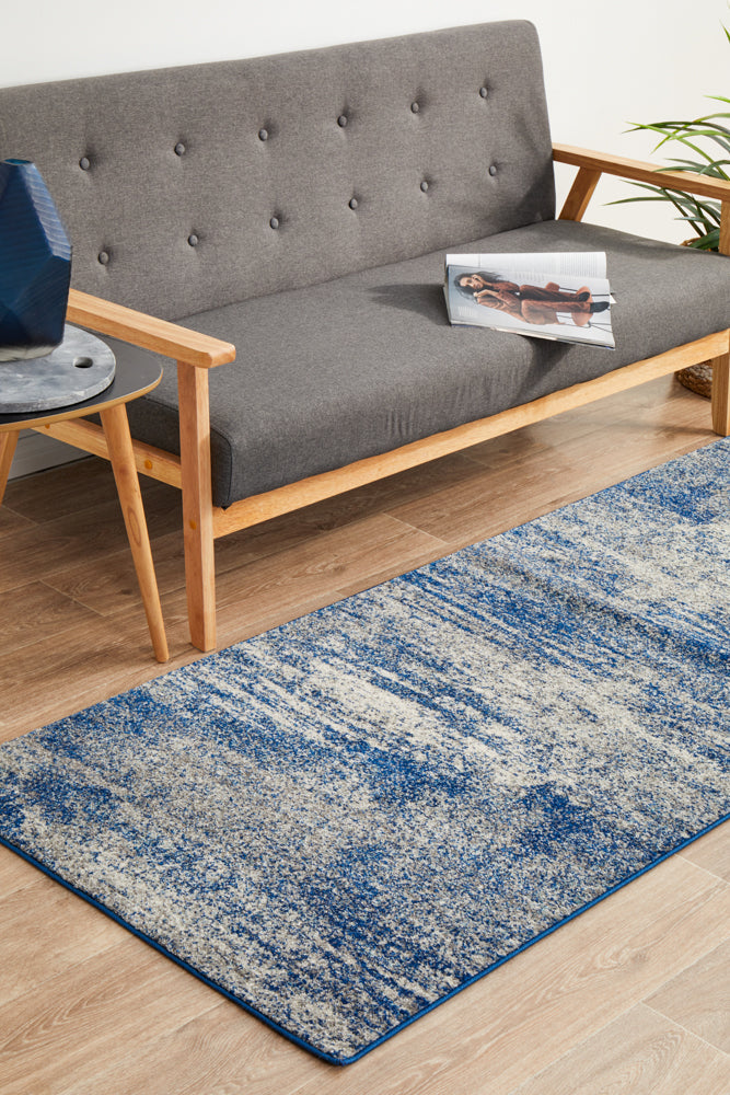 Mirage Casandra Dunescape Modern Blue Grey Runner Rug