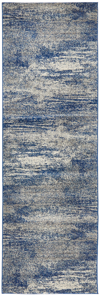 Mirage Casandra Dunescape Modern Blue Grey Runner Rug