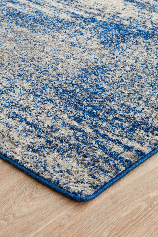 Mirage Casandra Dunescape Modern Blue Grey Runner Rug