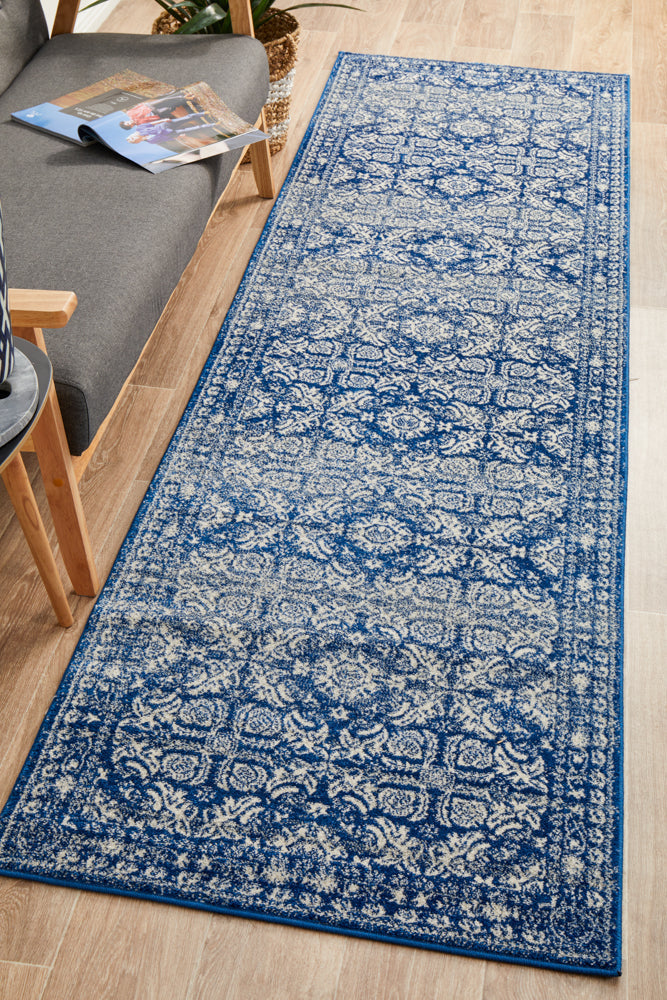 Mirage Gwyneth Stunning Transitional Navy Runner Rug