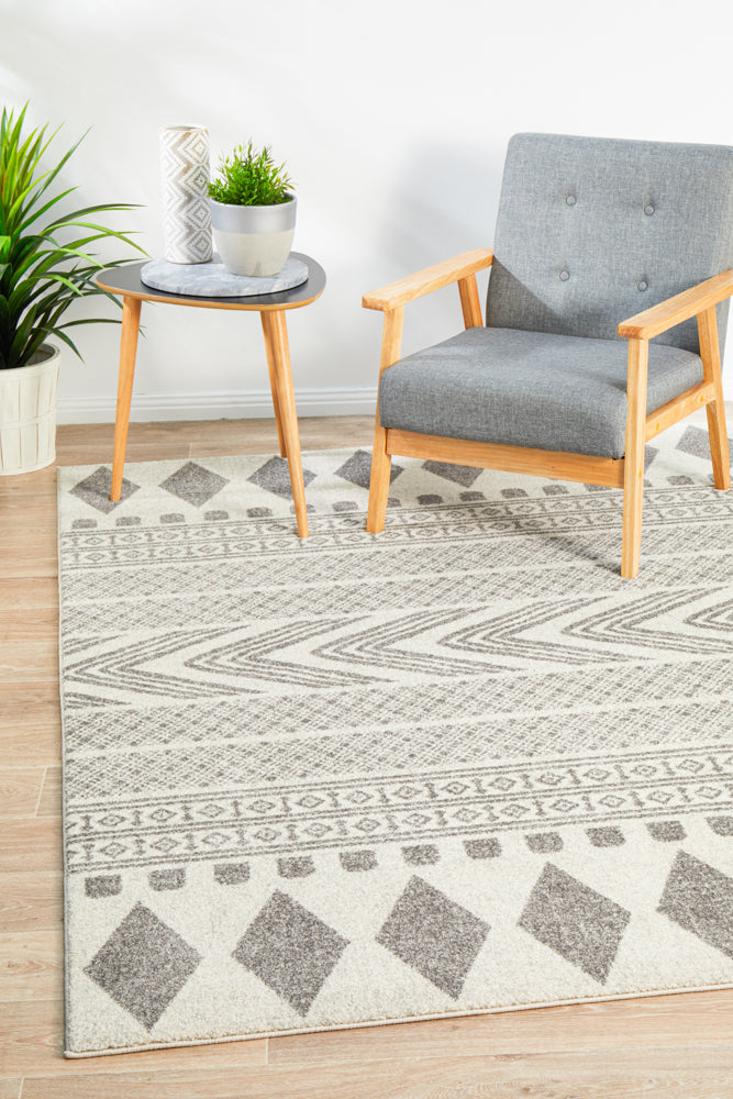 Mirage Adani  Modern Tribal Design Grey Rug