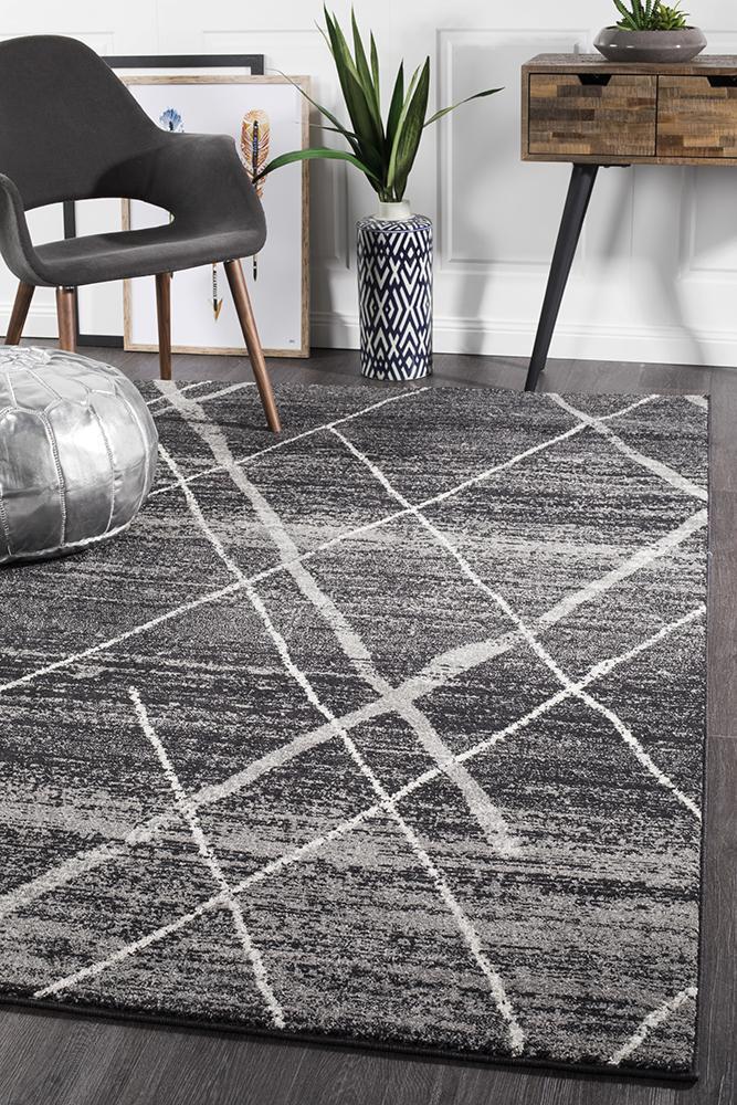 Oasis Noah Charcoal Contemporary Rug