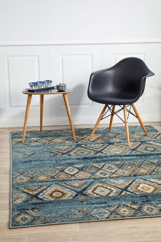 Oxford Contrast Blue Rug