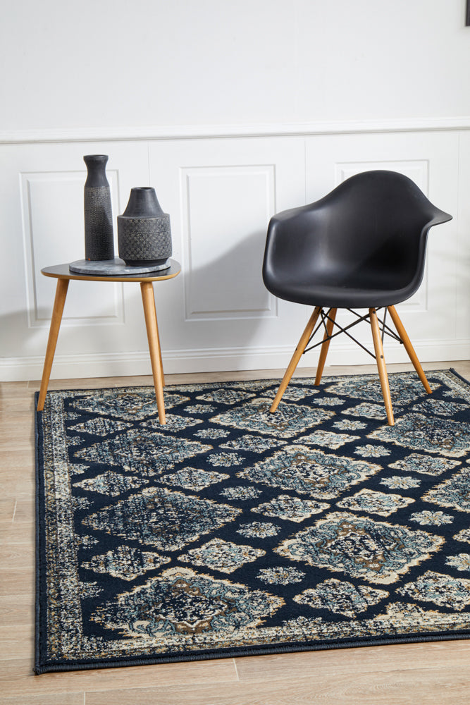 Oxford Timeline Navy Rug