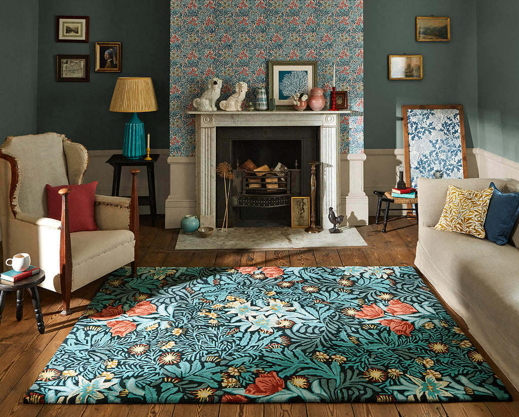 Morris & Co Bower Indigo 128208 Rug