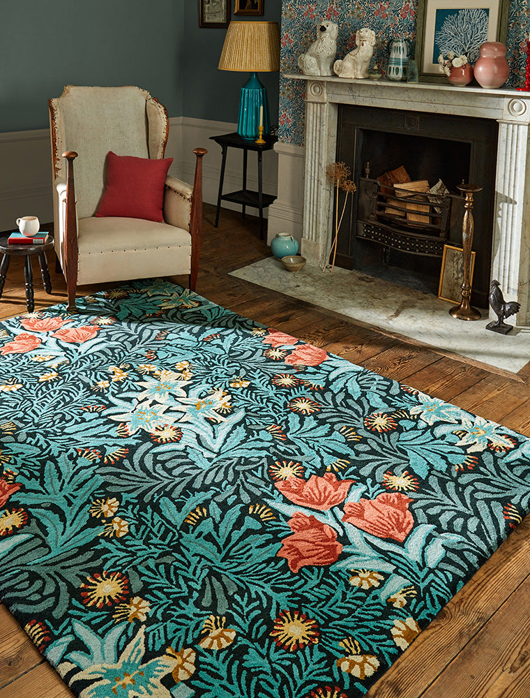 Morris & Co Bower Indigo 128208 Rug