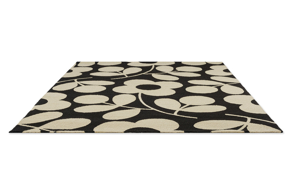 Orla Kiely Stem Sprig Monochrome 463905 Outdoor Rug