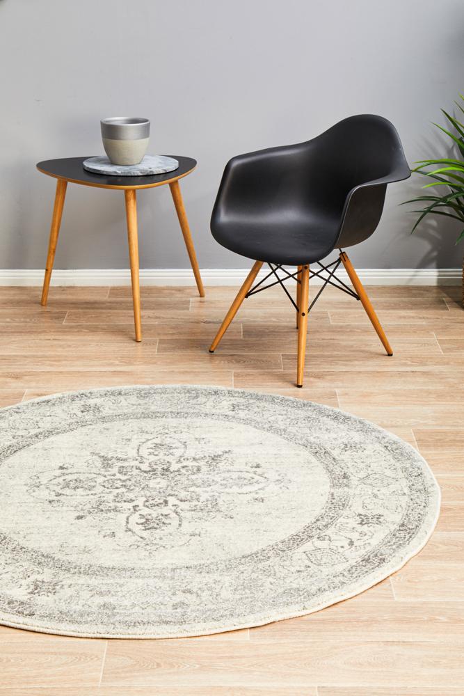 Century 977 Silver Round Rug