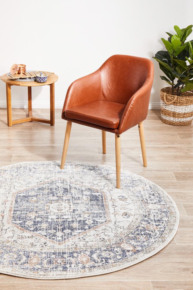 Mayfair Lorissa Blue Round Rug