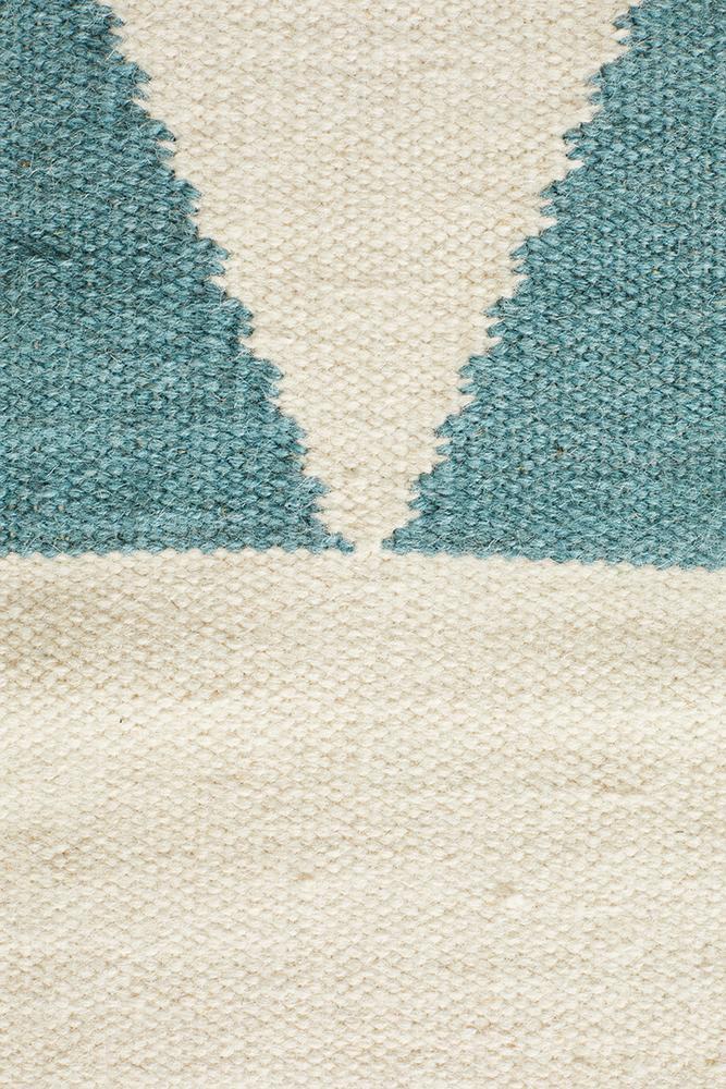 Nomad Pure Wool Flatweave 26 Blue Runner