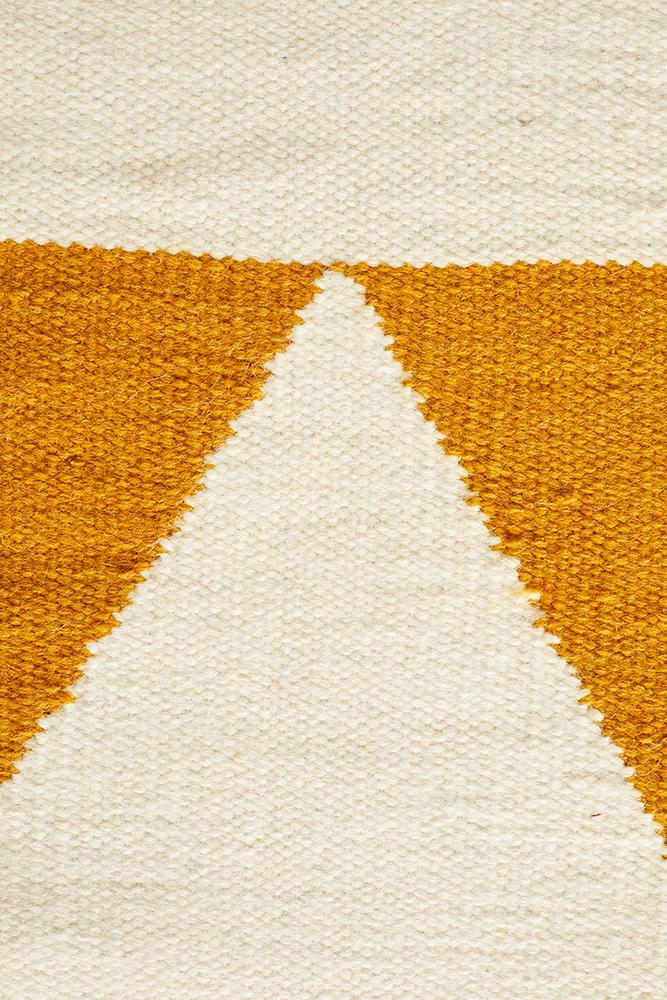 Nomad Pure Wool Flatweave 26 Yellow Runner