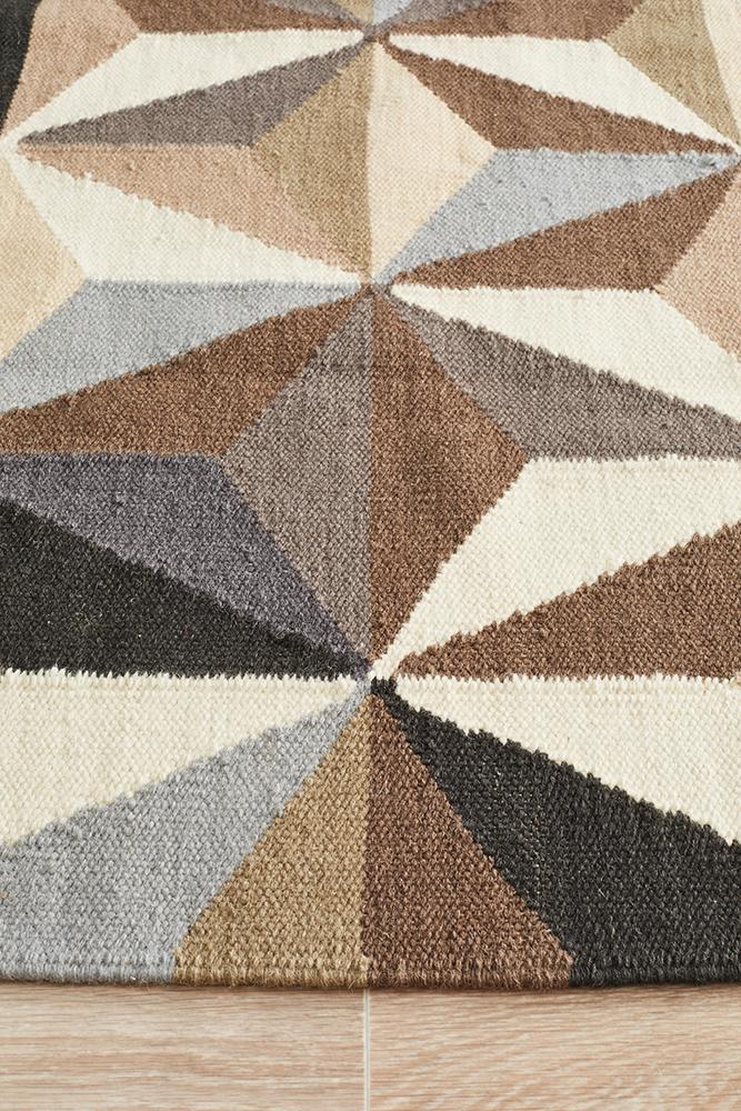 Nomad Pure Wool Flatweave 31 Grey Rug