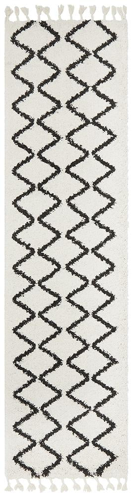 Saffron 11 White Runner Rug