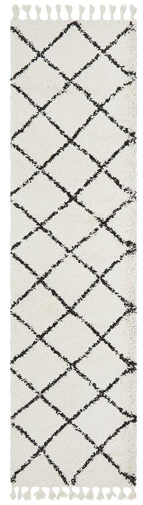 Saffron 22 White Runner Rug