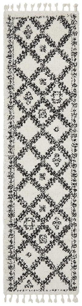 Saffron 33 White Runner Rug